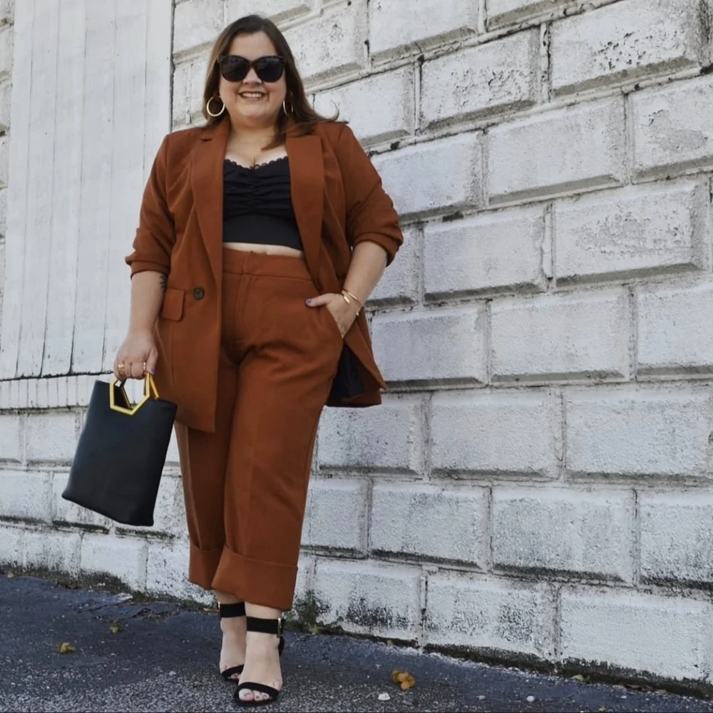 ELOQUII rust open blazer Sz 16 - Picture 4 of 4
